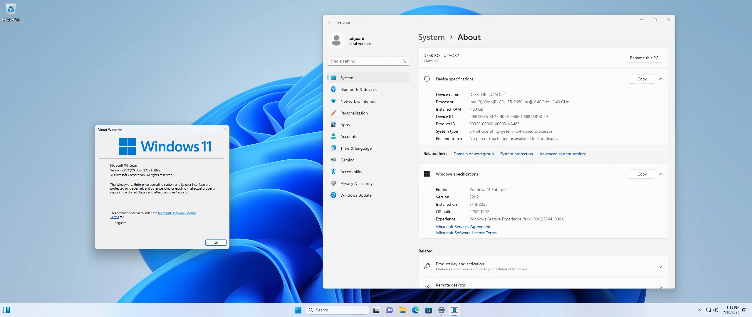 Программный интерфейс Microsoft Windows 11 [10.0.22621.1992], Version 22H2 (Updated July 2023) - Оригинальные образы от Microsoft MSDN [En]