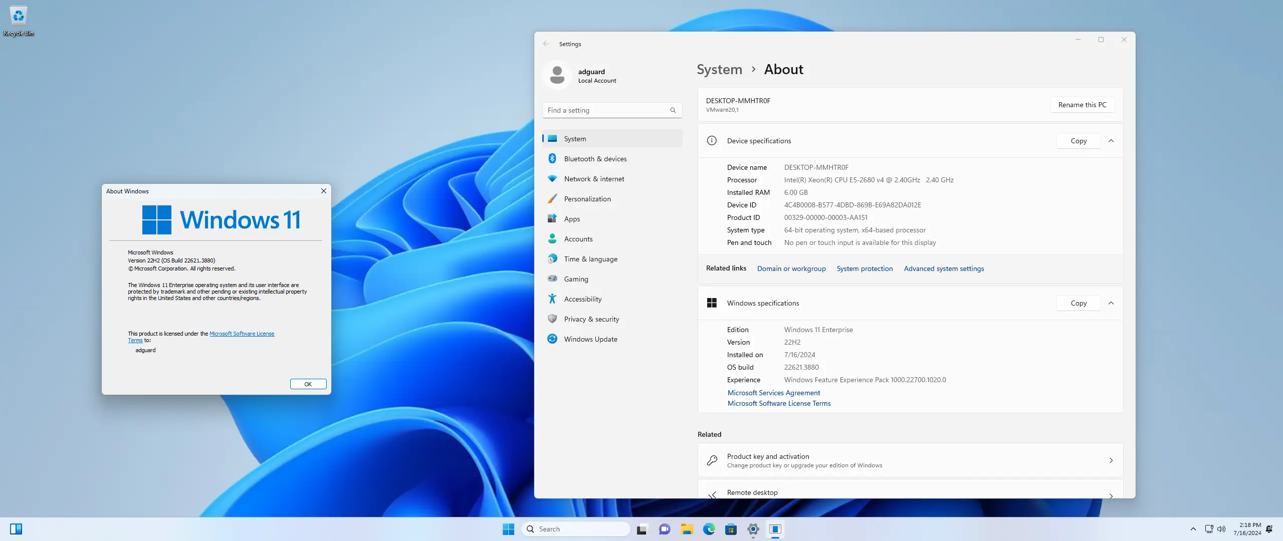 Программный интерфейс Microsoft Windows 11 [10.0.22621.3880], Version 22H2 (Updated July 2024) - Оригинальные образы от Microsoft MSDN VLSC [En]