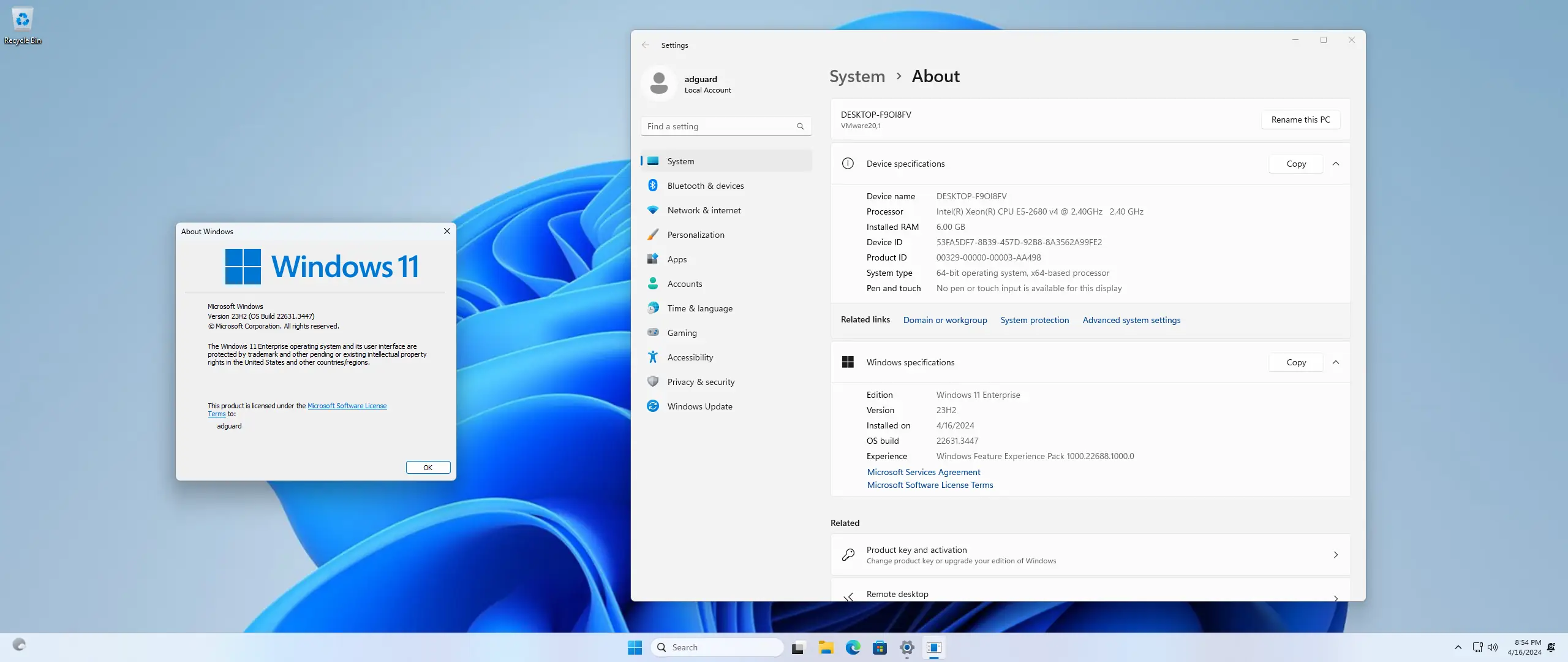 Программный интерфейс Microsoft Windows 11 [10.0.22631.3447], Version 23H2 (Updated April 2024) - Оригинальные образы от Microsoft MSDN [En]