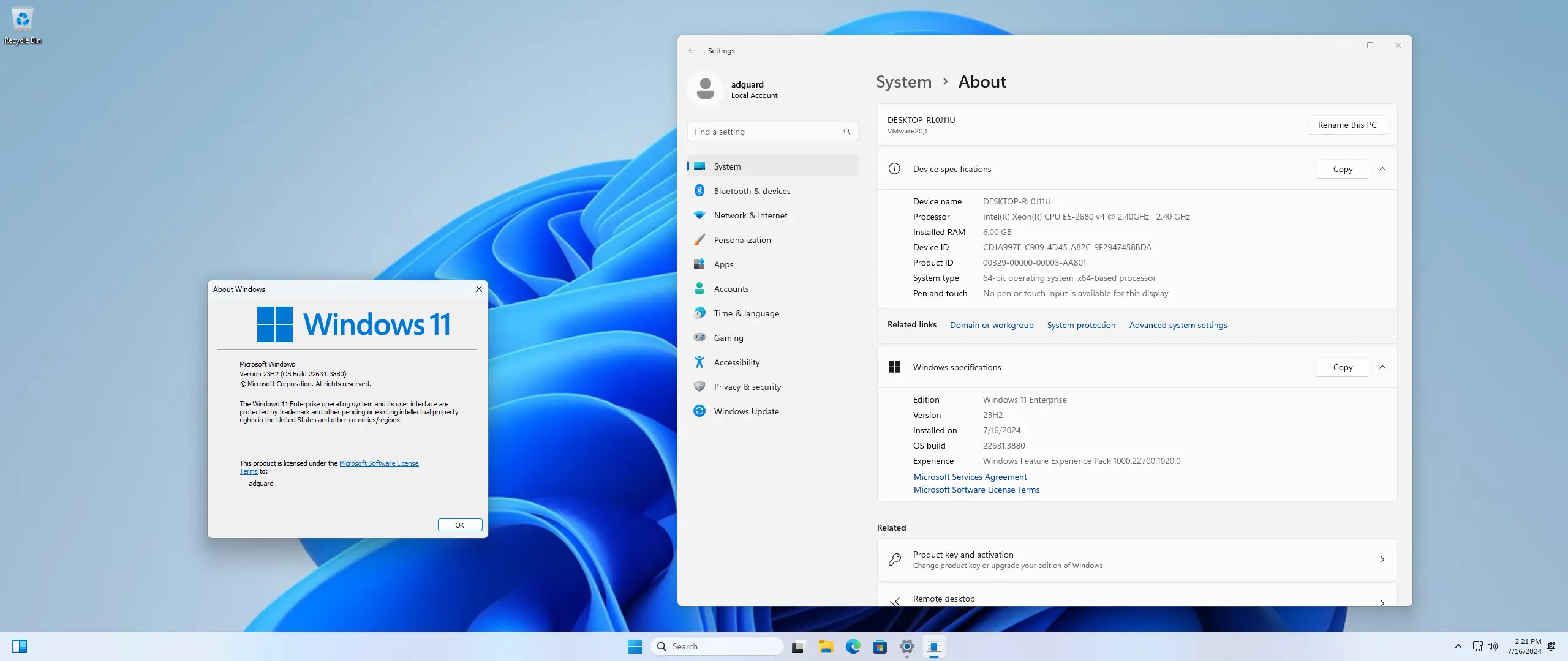 Программный интерфейс Microsoft Windows 11 [10.0.22631.3880], Version 23H2 (Updated July 2024) - Оригинальные образы от Microsoft MSDN VLSC [En]