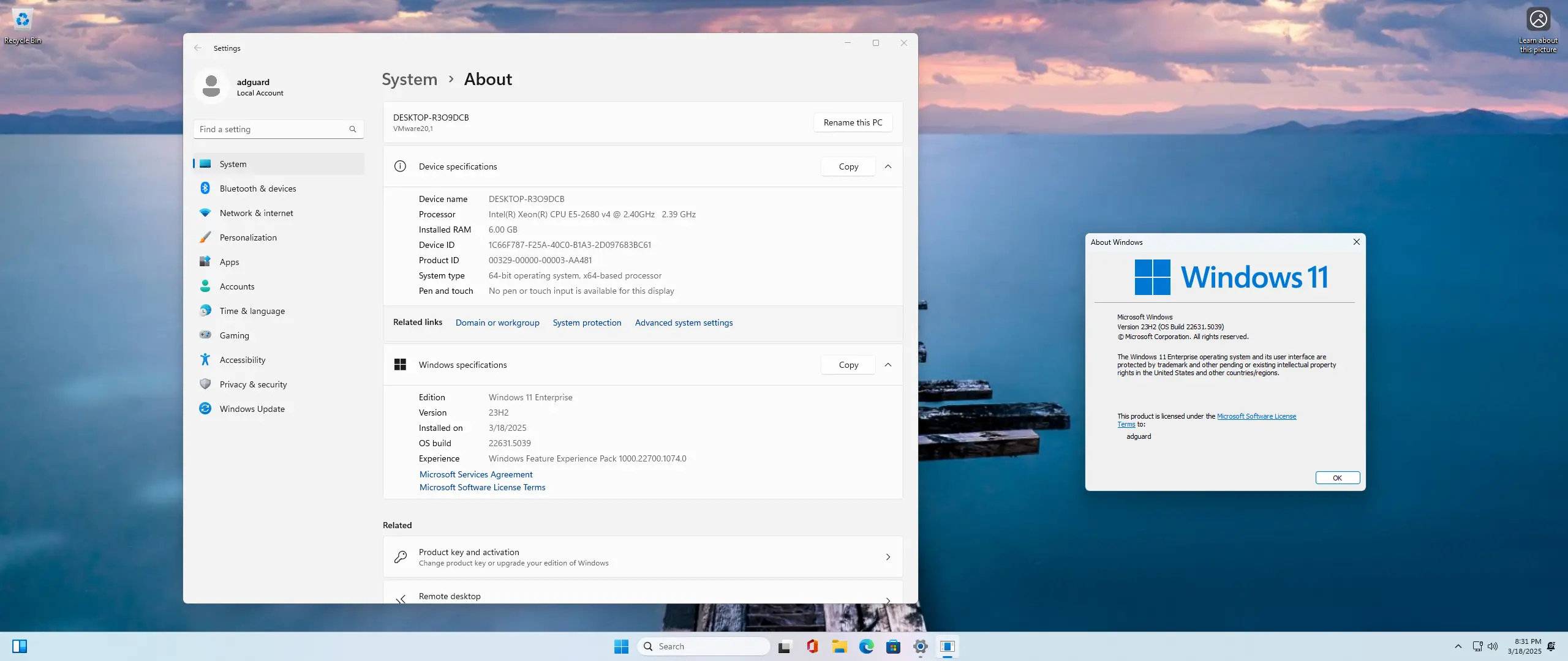Программный интерфейс Microsoft Windows 11 [10.0.22631.5039], Version 23H2 (Updated March 2025) - Оригинальные образы от Microsoft MSDN [En]