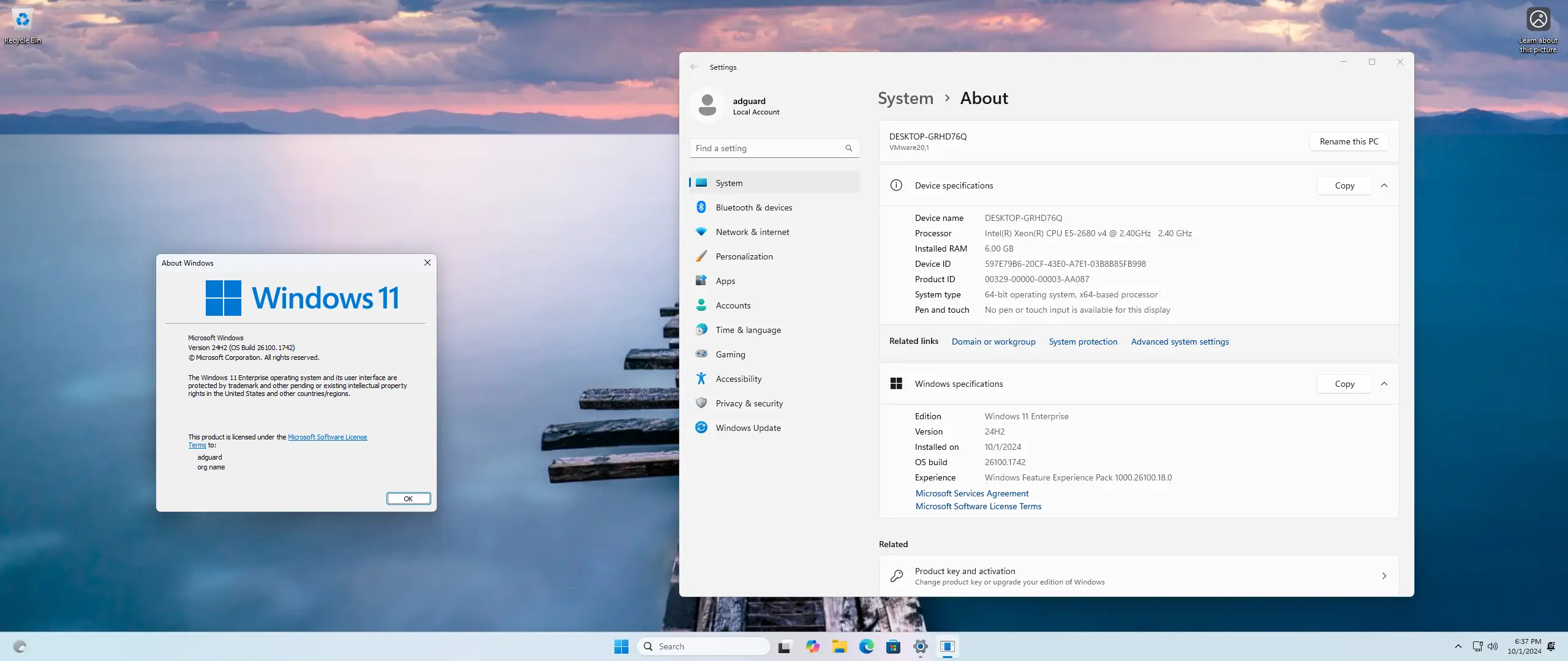 Программный интерфейс Microsoft Windows 11 [10.0.26100.1742], Version 24H2 - Оригинальные образы от Microsoft MSDN [En]