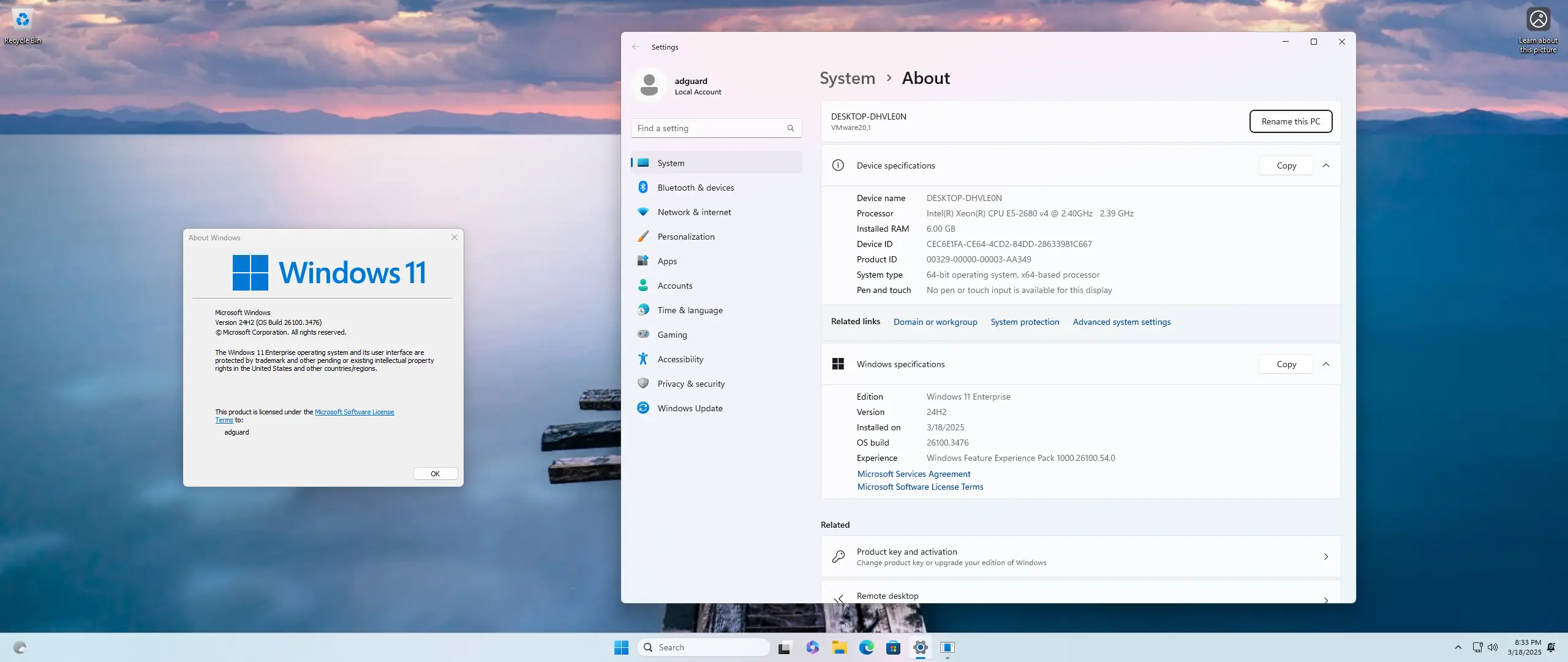 Программный интерфейс Microsoft Windows 11 [10.0.26100.3476], Version 24H2 (Updated March 2025) - Оригинальные образы от Microsoft MSDN [En]