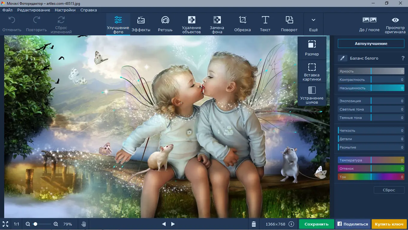 Программный интерфейс Movavi Photo Editor 6.1.0 (2020) PC RePack by KpoJIuK