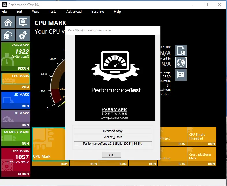 Программный интерфейс PassMark PerformanceTest 10.1 Build 1005 RePack (& Portable) by elchupacabra [En]