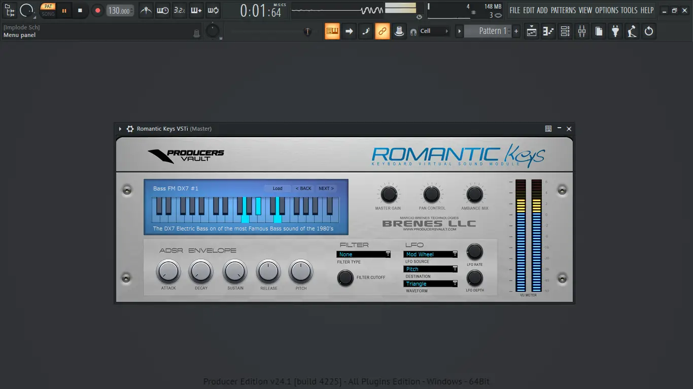 Программный интерфейс Producers Vault - Romantic Keys 2.8.4 VSTi 3 (x64) Retail [En]