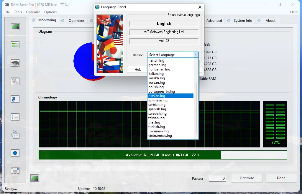 Программный интерфейс RAM Saver Professional 23.0 Portable by FC Portables [Multi Ru]