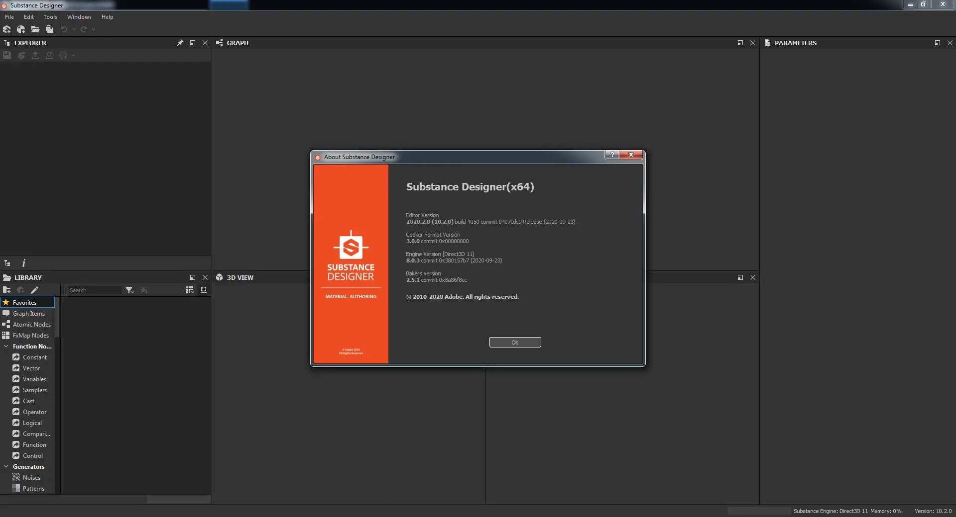 Программный интерфейс Substance Designer 2020.2.0 (10.2.0) Build 4050 [En]