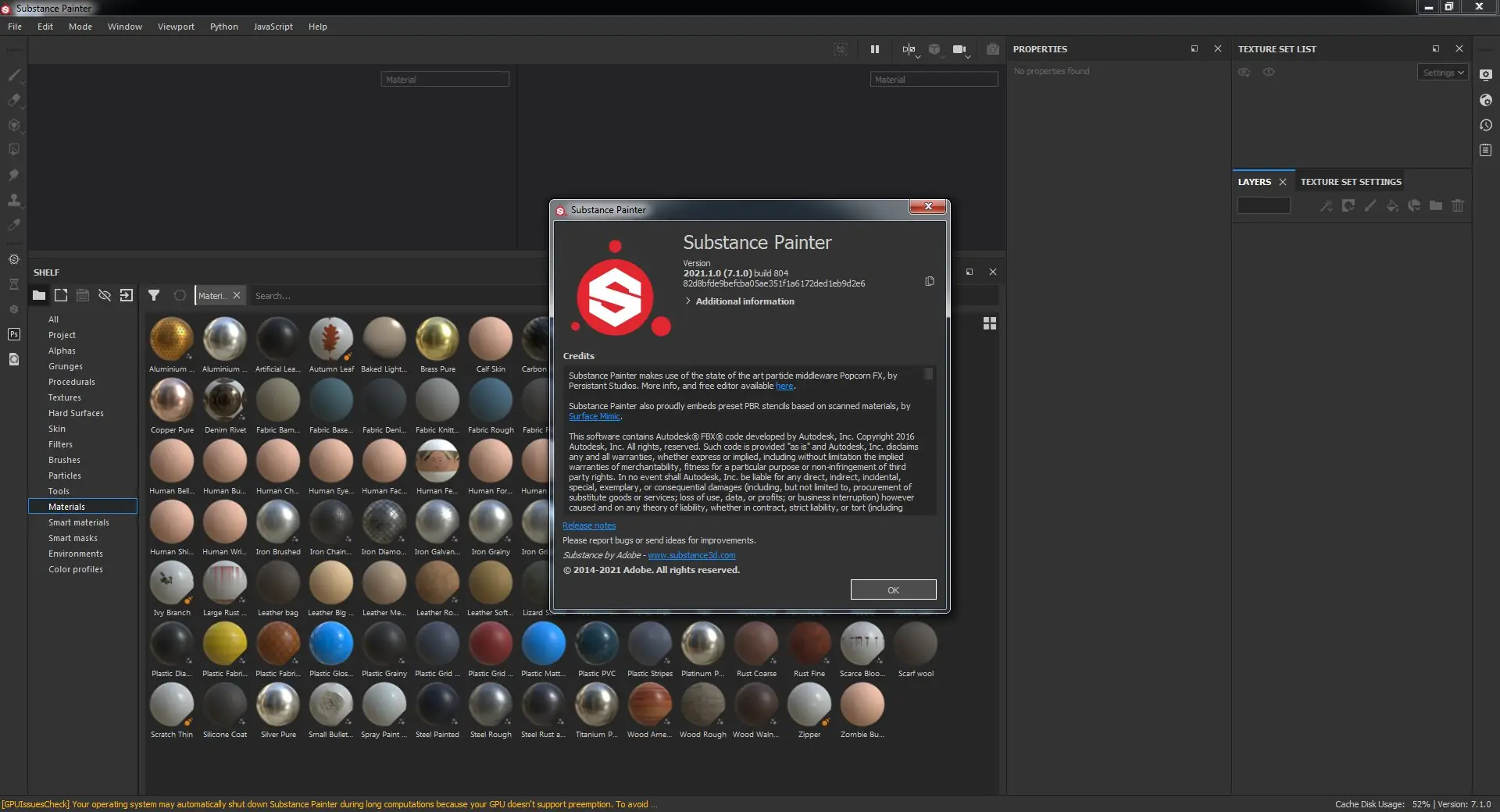 Программный интерфейс Substance Painter 2021.1.0 (7.1.0) Build 804 [Multi]