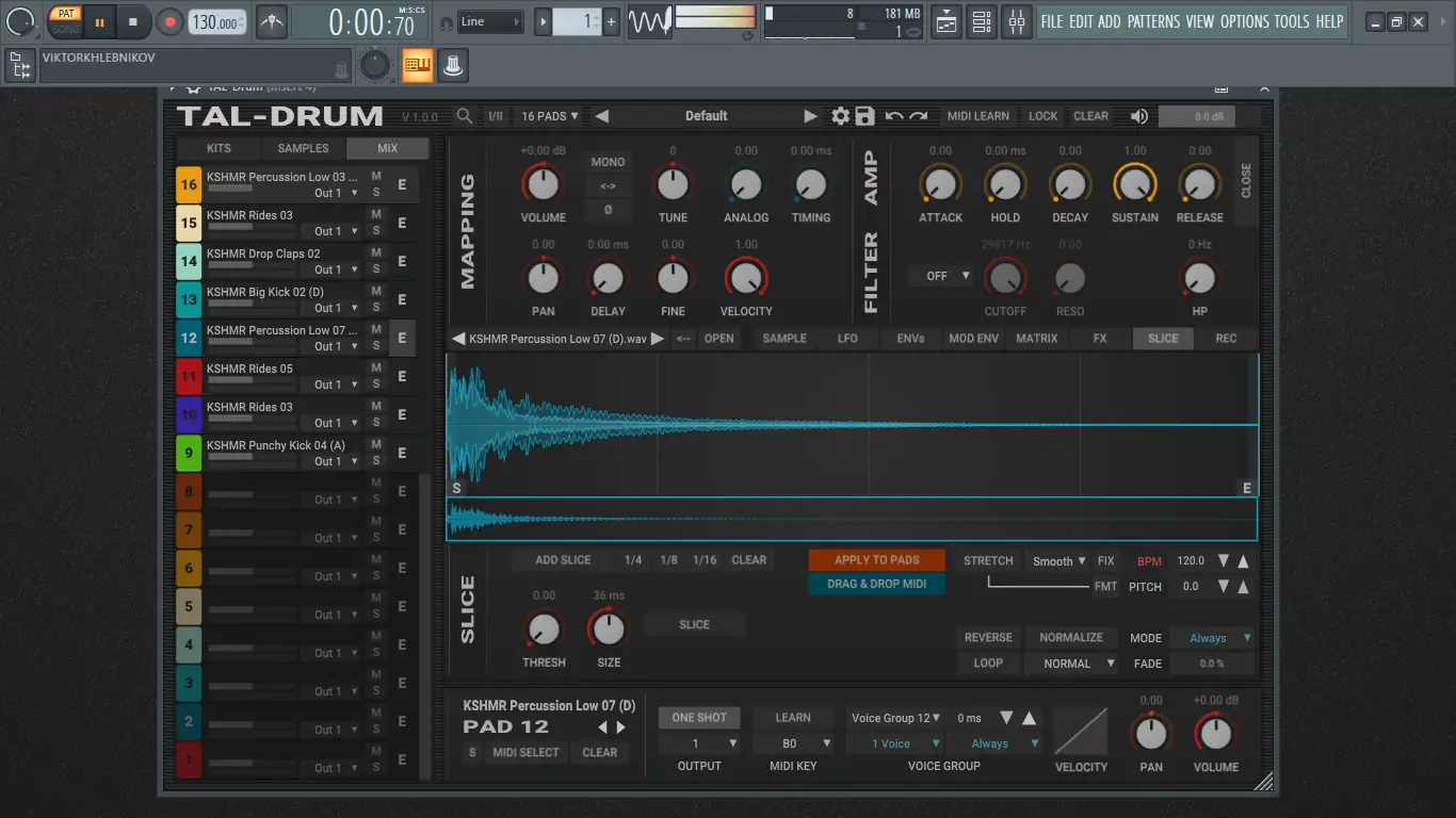 Программный интерфейс Togu Audio Line - TAL-Drum 1.0.0 VSTi, VSTi 3, AAX (x64) [En]