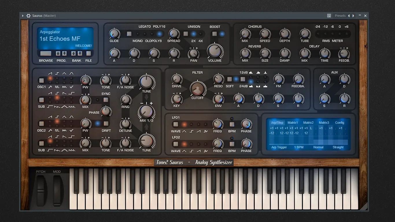 Программный интерфейс Tone2 - Saurus 4.0.2 STANDALONE, VSTi, VSTi 3 (x64) [En]