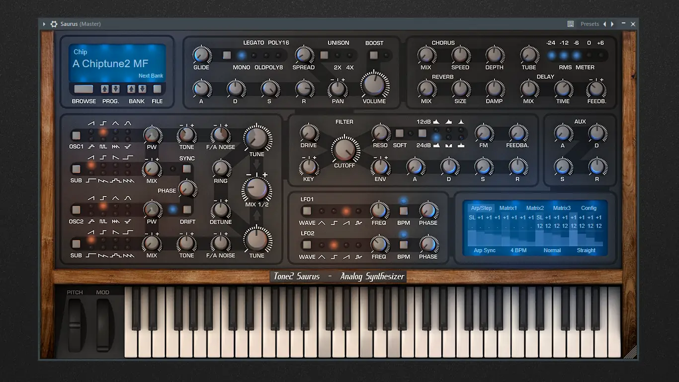 Программный интерфейс Tone2 - Saurus 4.0.2 STANDALONE, VSTi, VSTi 3 (x64) [En]