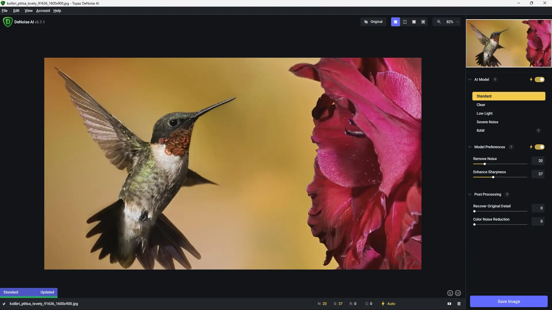 Программный интерфейс Topaz DeNoise AI 3.7.1 (x64) RePack (& Portable) by elchupacabra [En]