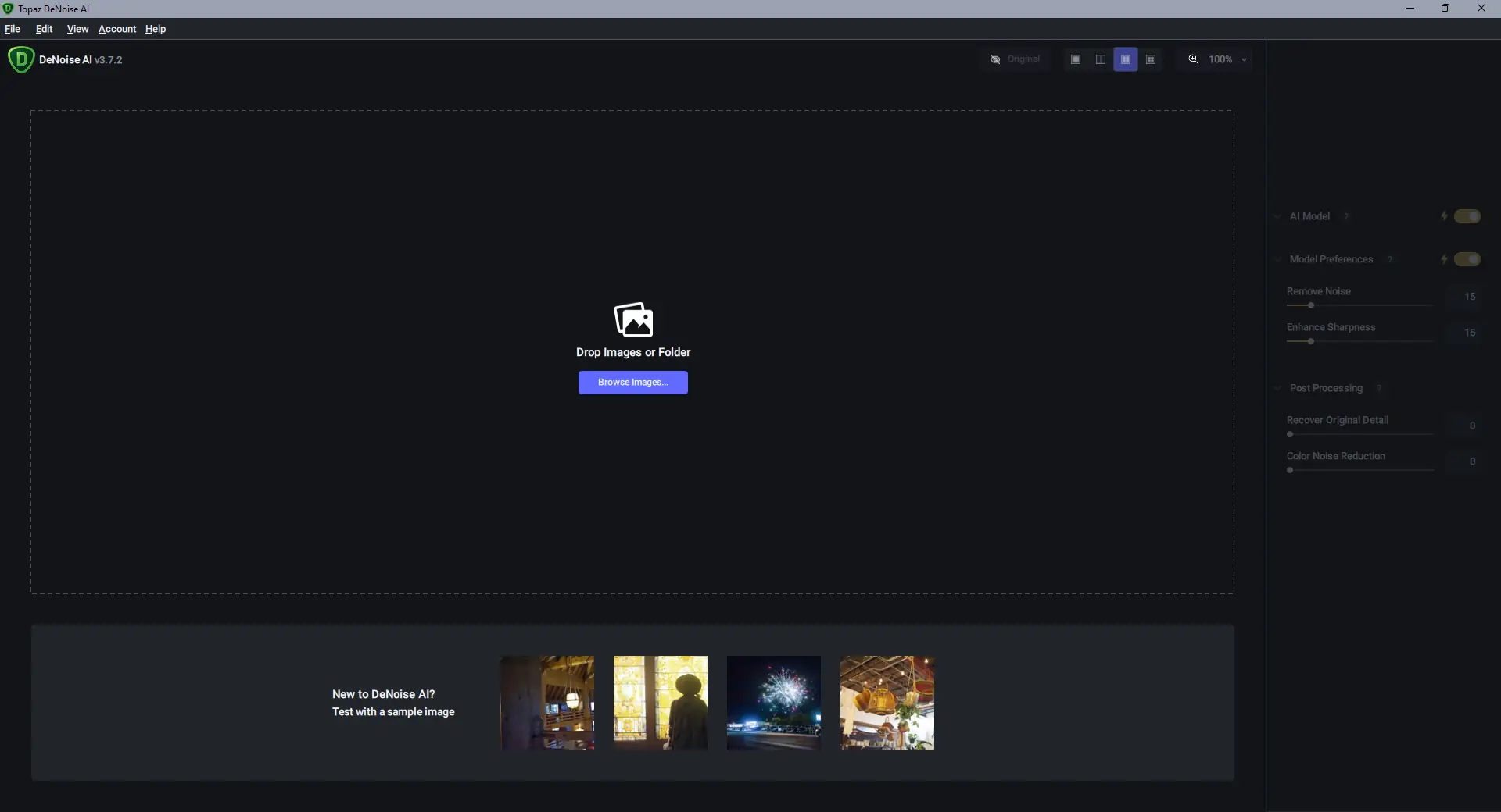 Программный интерфейс Topaz DeNoise AI 3.7.2 RePack (& Portable) by TryRooM [En]