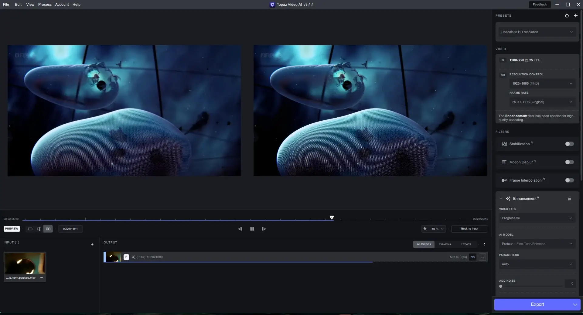 Программный интерфейс Topaz Video AI 3.4.4 RePack (& Portable) by elchupacabra [En]