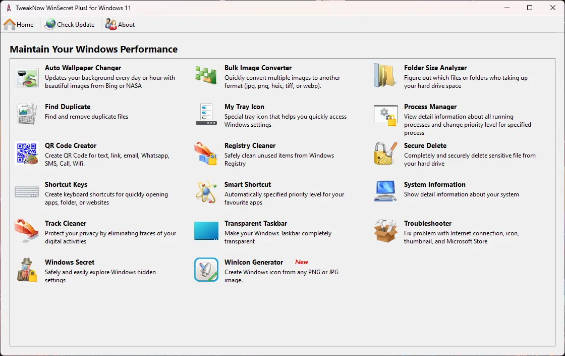 Программный интерфейс TweakNow WinSecret Plus! 4.6.1 RePack (& Portable) by elchupacabra [En]