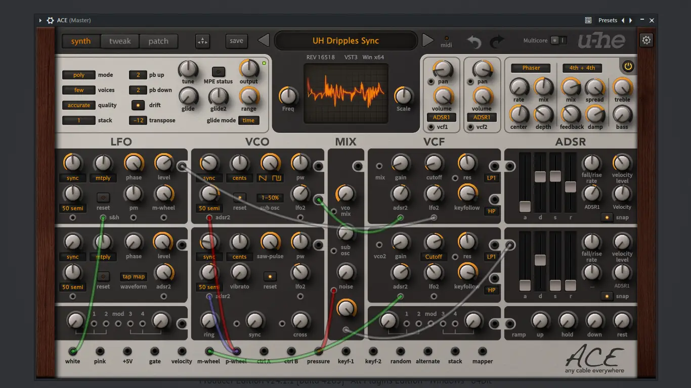 Программный интерфейс u-he - ACE 1.4.3 VSTi, VSTi 3, AAX (x86 x64) [En]