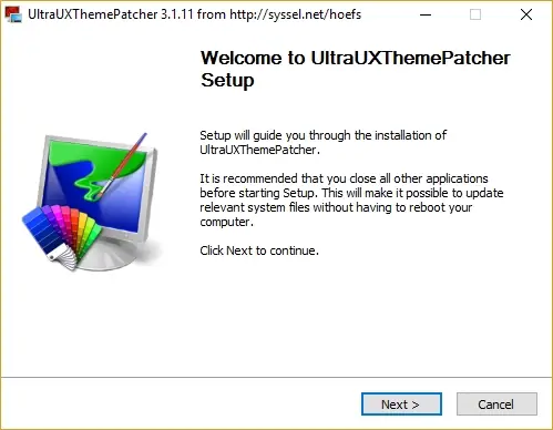 Программный интерфейс UltraUXThemePatcher 3.1.11 (2017) Английский