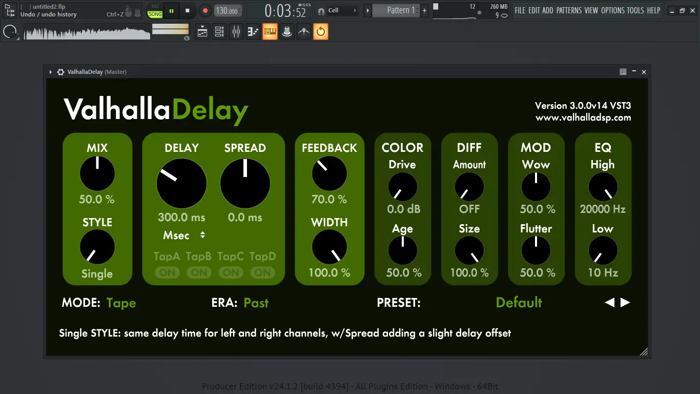Программный интерфейс Valhalla DSP - Valhalla Delay 3.0.0 VST, VST 3, AAX (x64) [En]