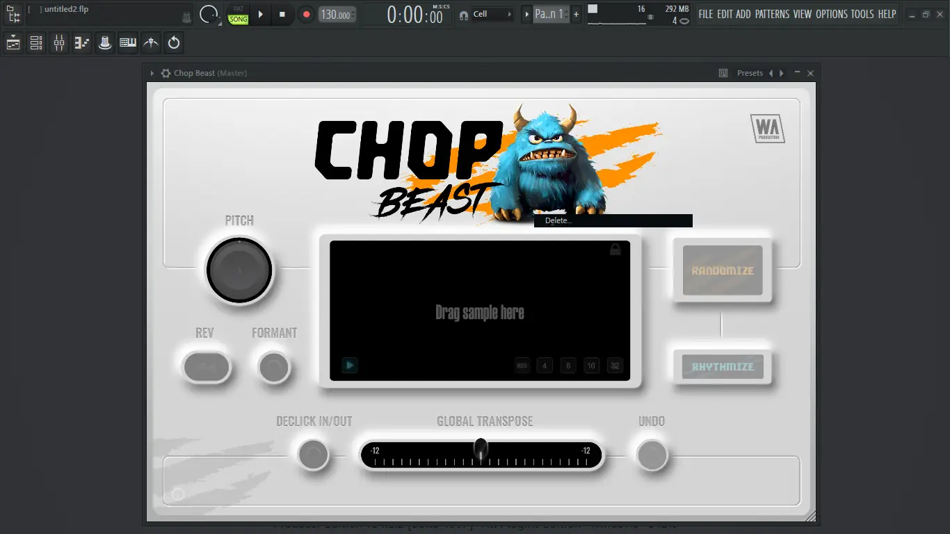 Программный интерфейс W.A. Production - ChopBeast 1.0.0 VSTi, VSTi 3, AAX (x86 x64) RePack by BUBBiX [En]