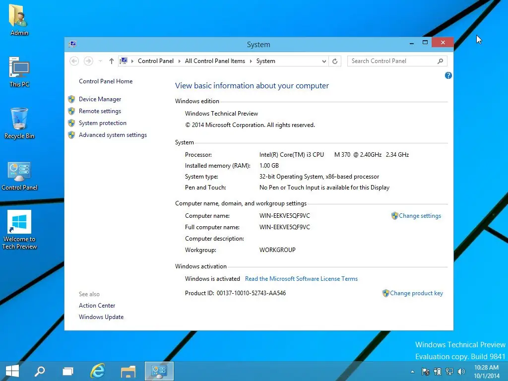 Программный интерфейс Windows 10 Technical Preview x86 x64 (2014) Английский