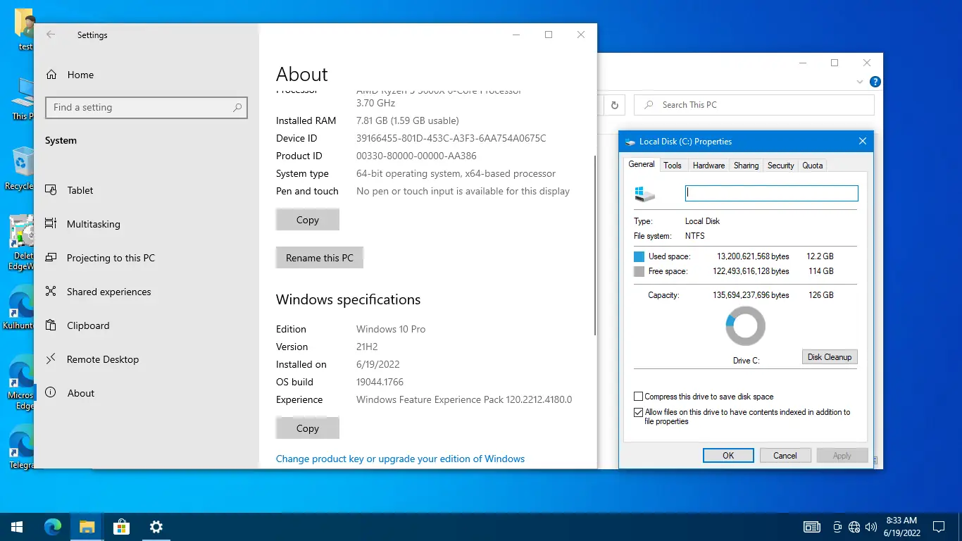 Программный интерфейс Windows 10 (v21h2) x64 PRO by KulHunter v7.3 (esd) [En]