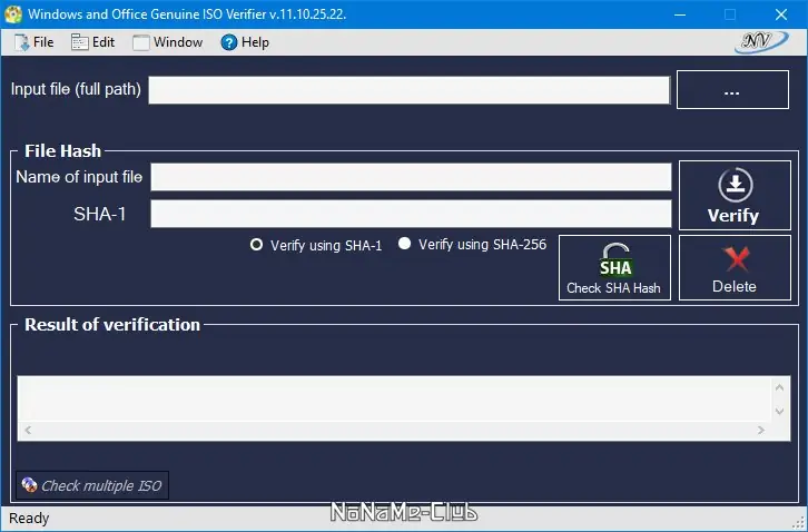 Программный интерфейс Windows and Office Genuine ISO Verifier 11.10.25.22 Portable [En]