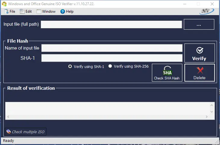 Программный интерфейс Windows and Office Genuine ISO Verifier 11.10.27.22 Portable [En]