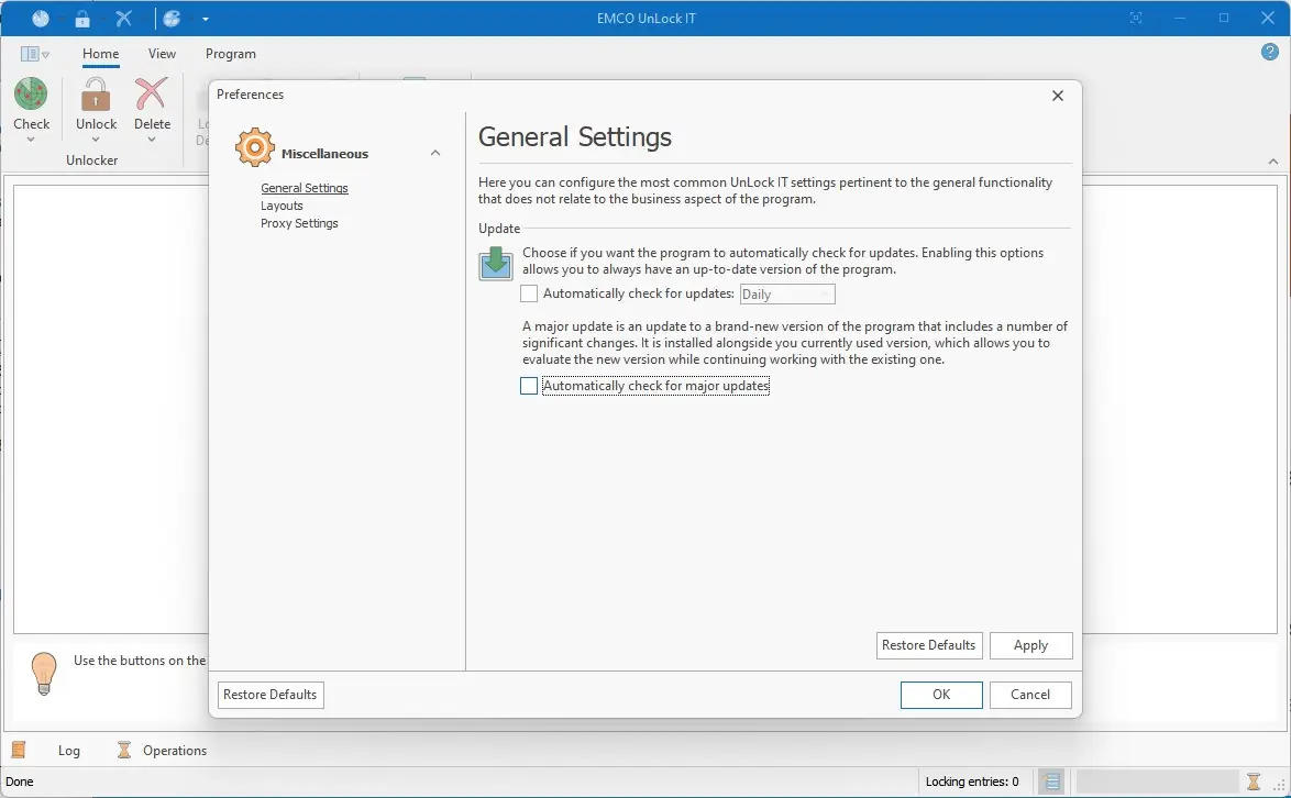 Работа с приложением