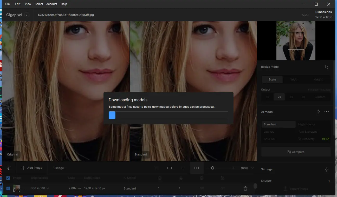 Работа с приложением