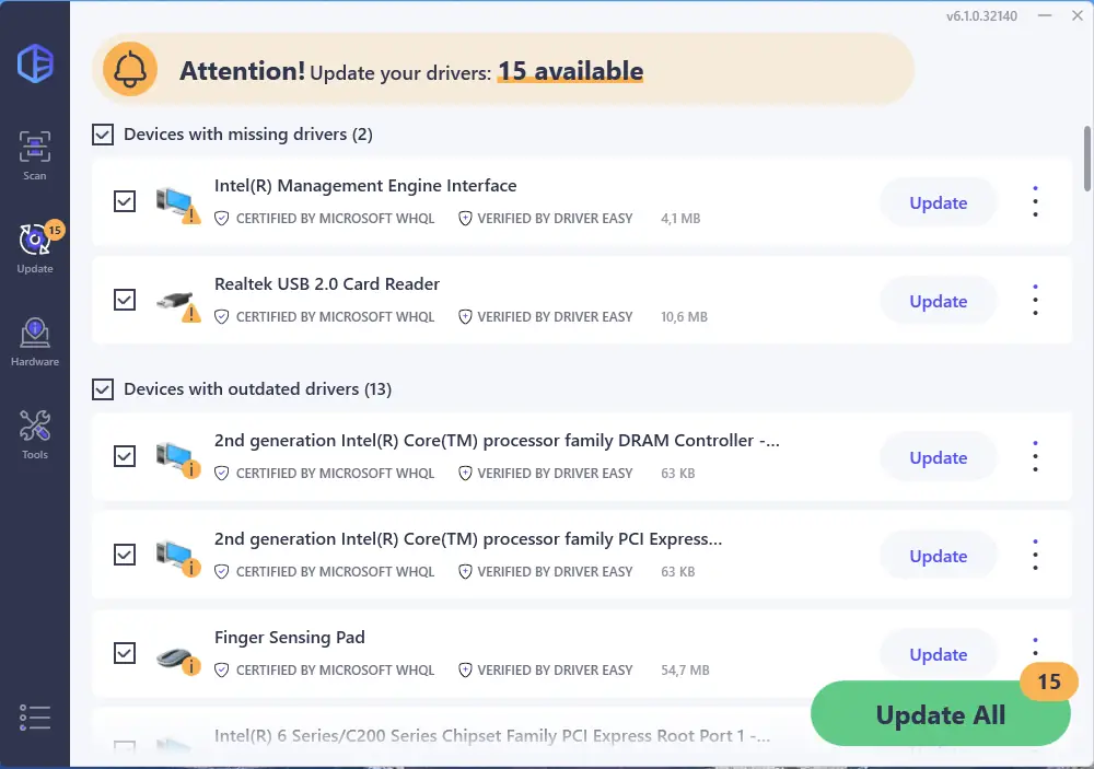 Работа с приложением