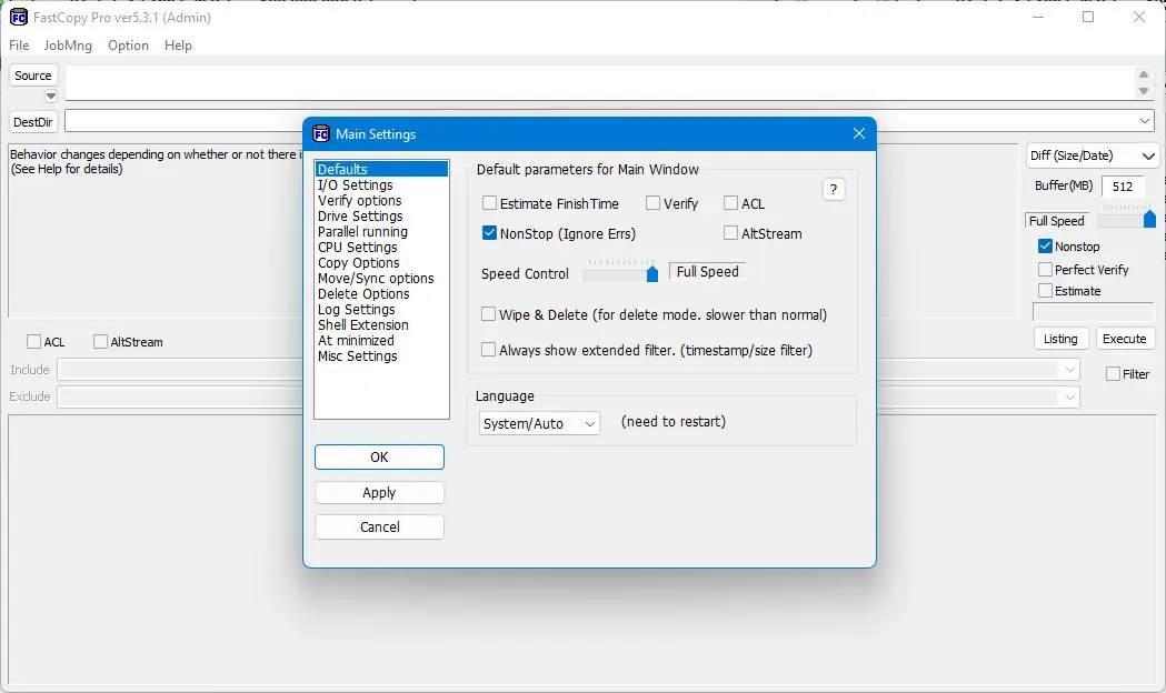 Работа с приложением