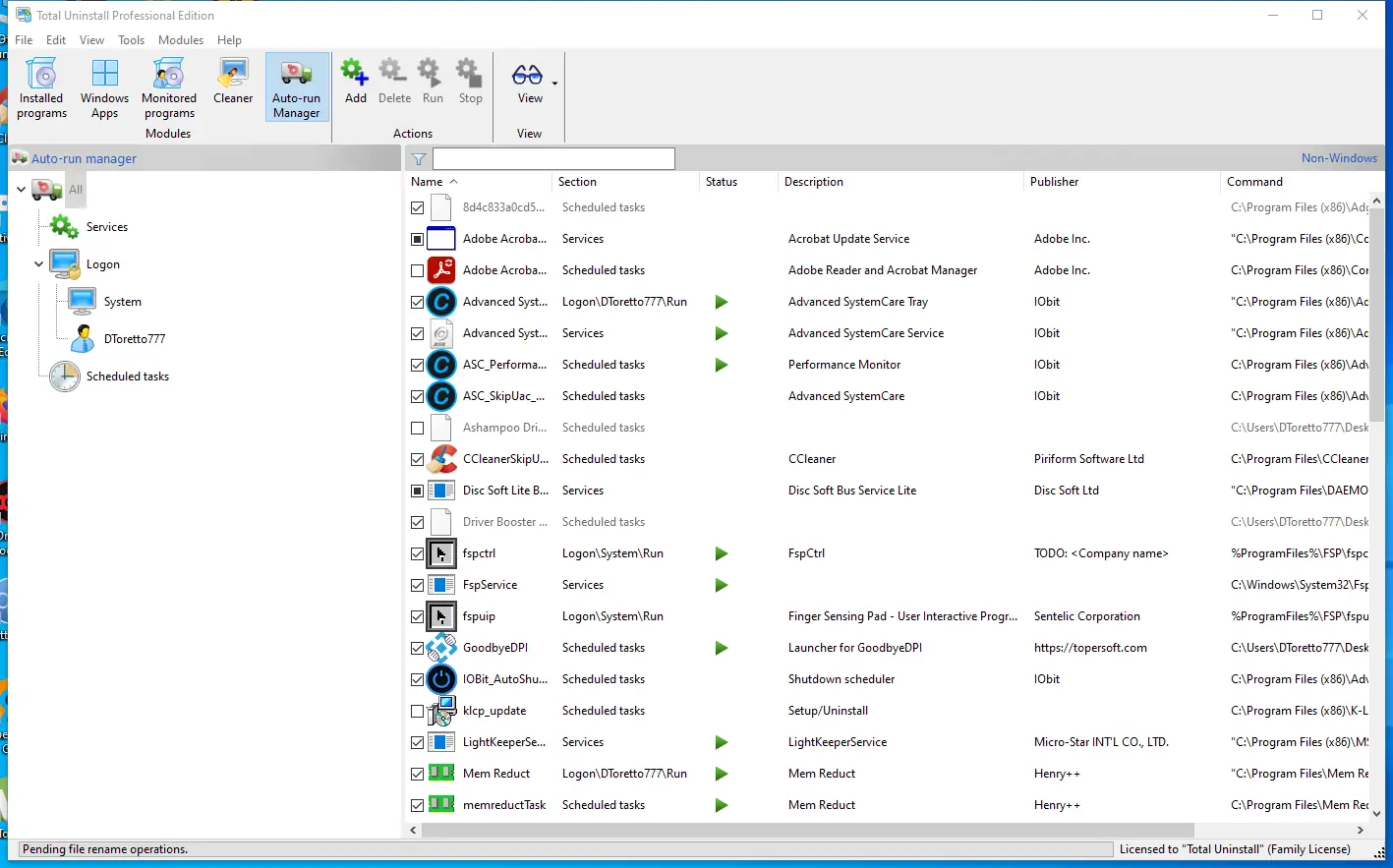 Работа с приложением