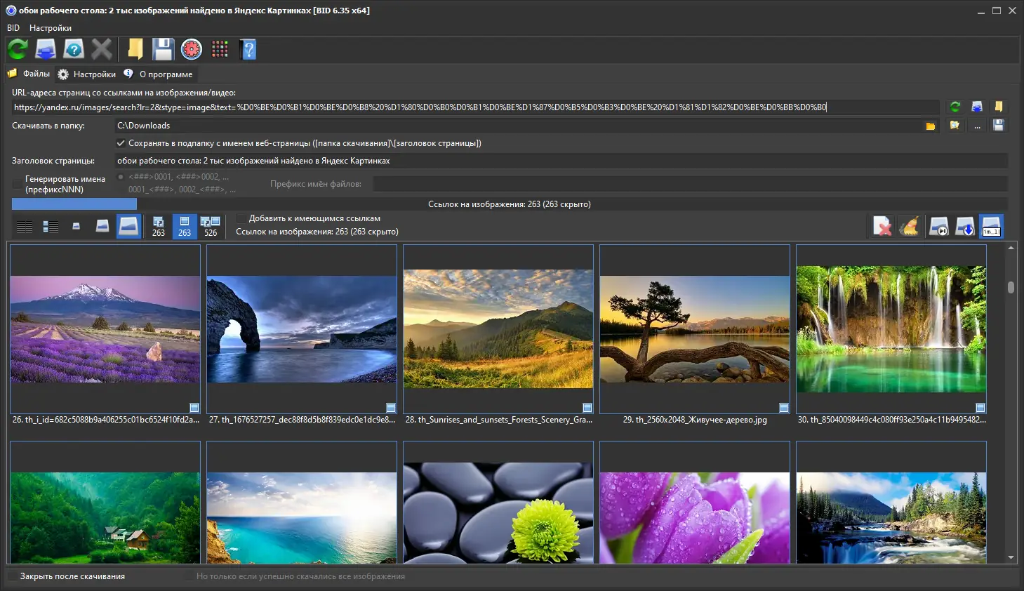 Работа с приложением