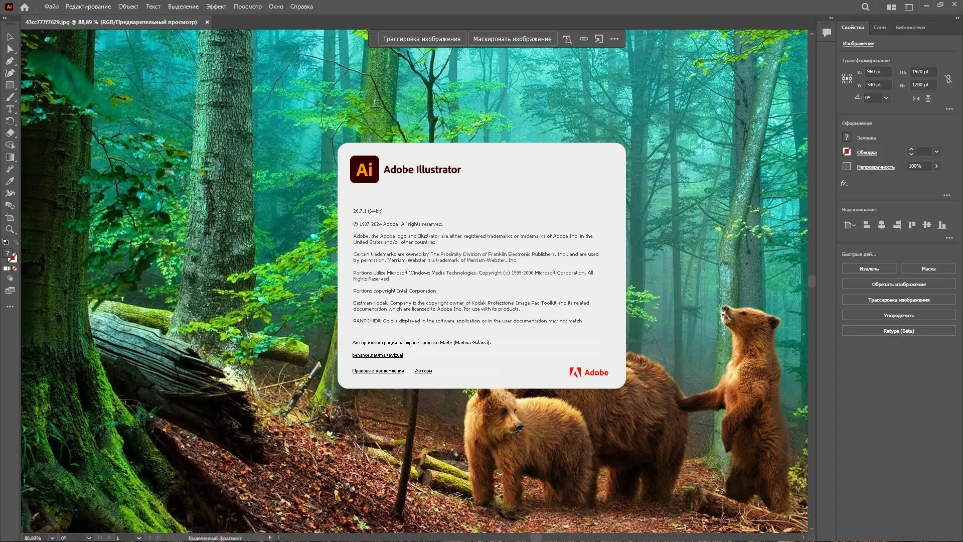 Работа с приложением