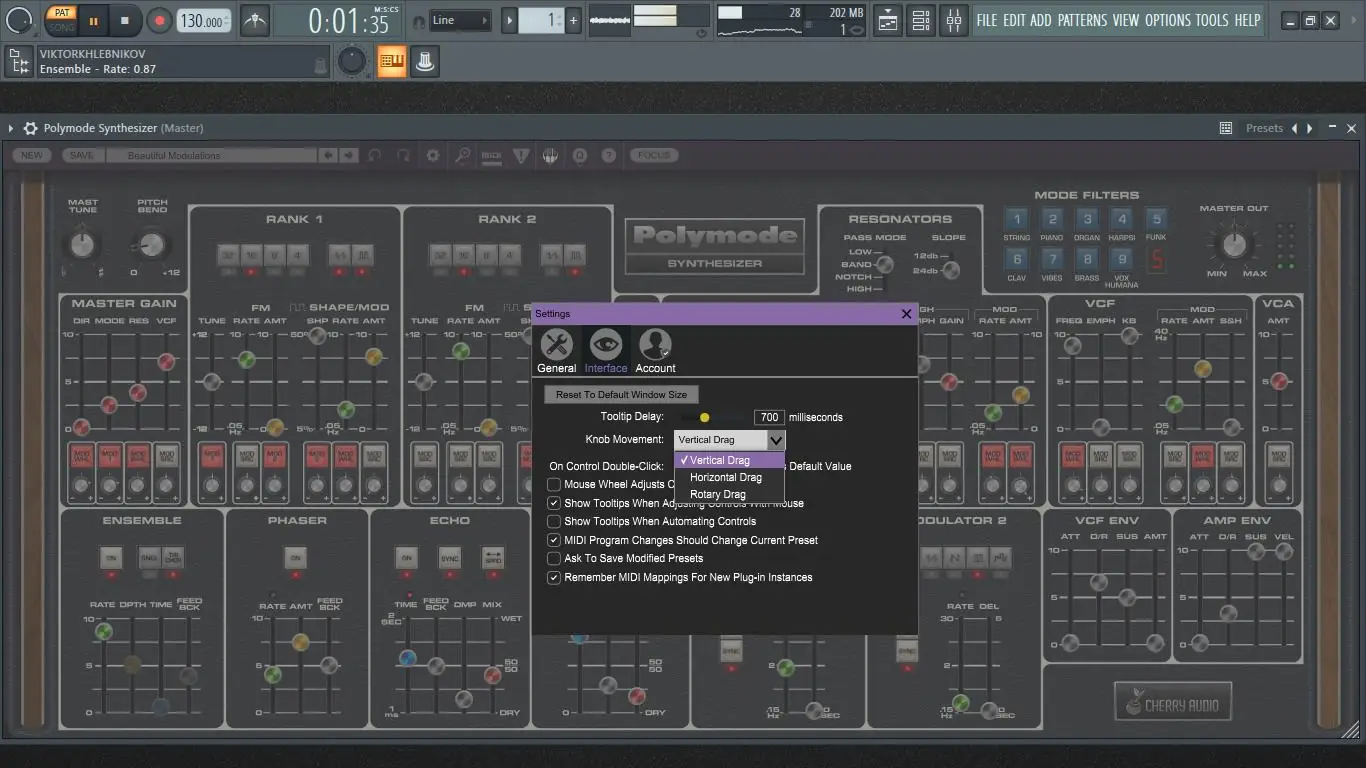 Работа с приложением