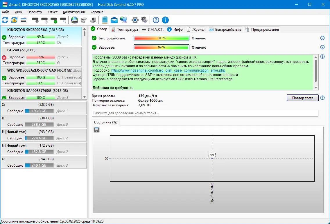 Работа с приложением