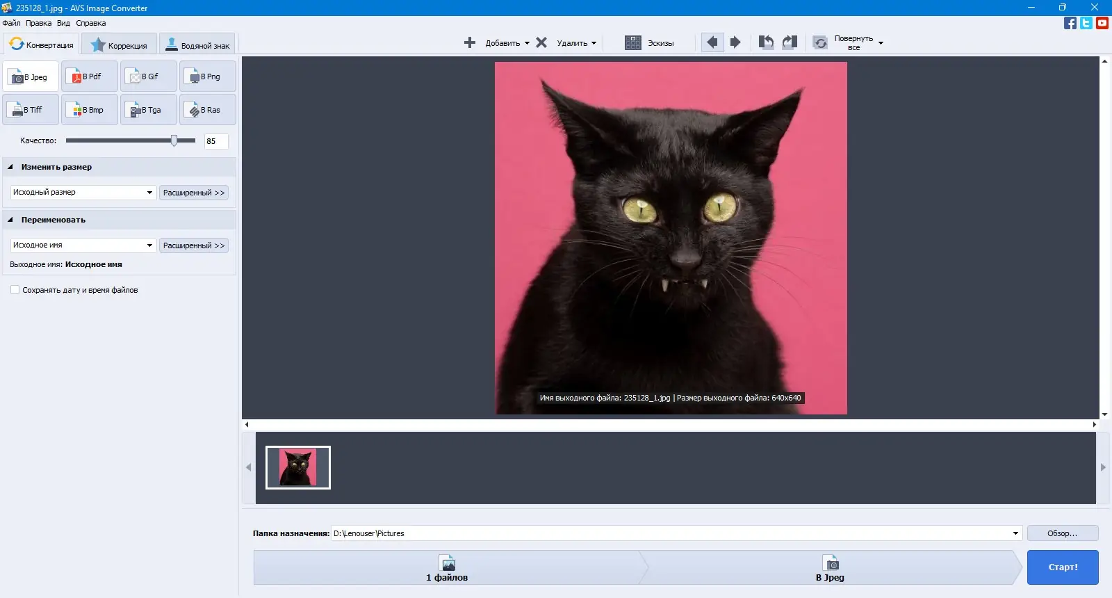 Работа с приложением