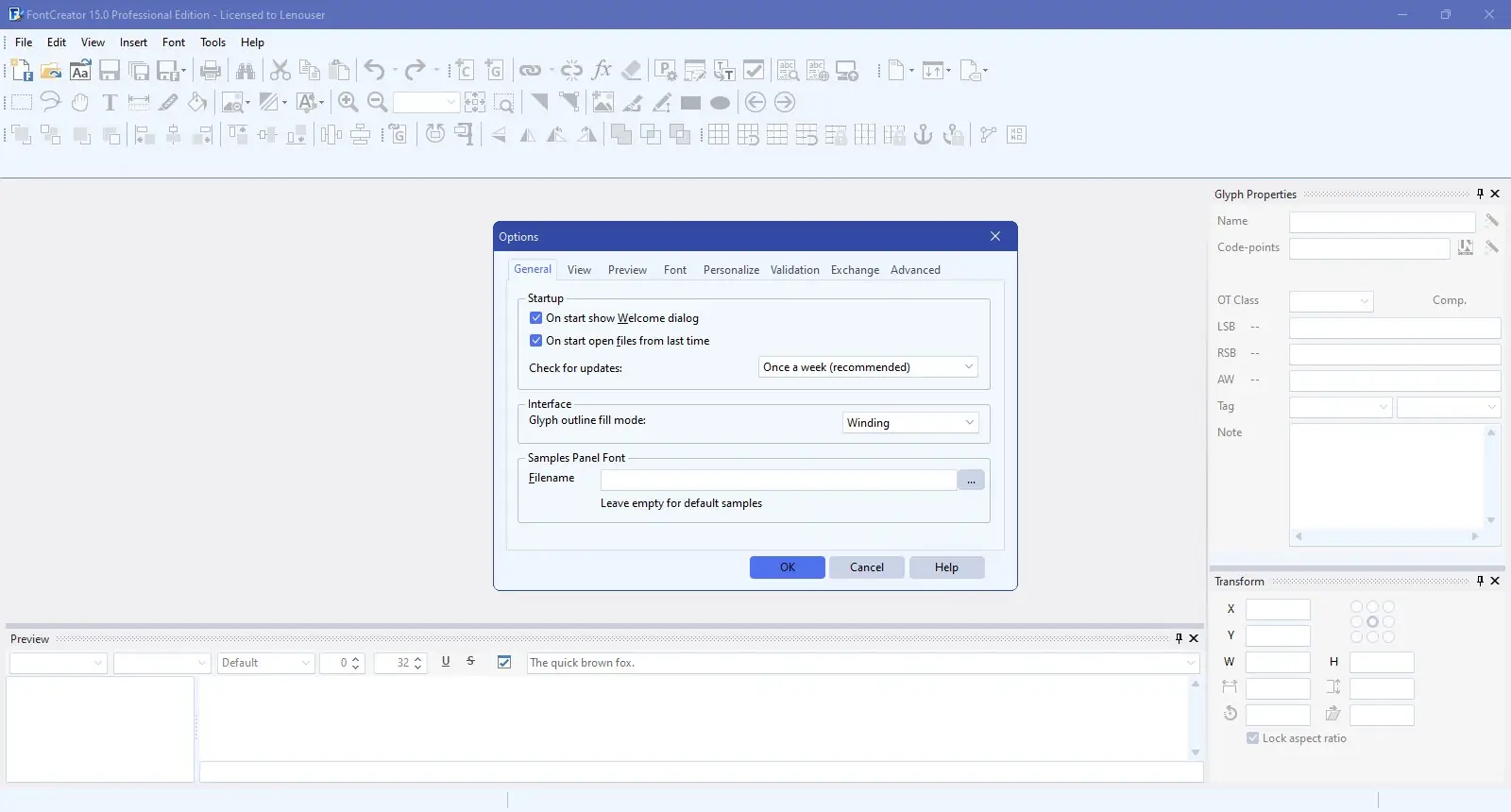 Работа с приложением