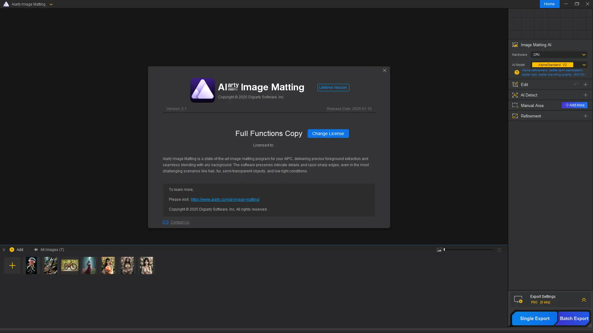 Работа с приложением