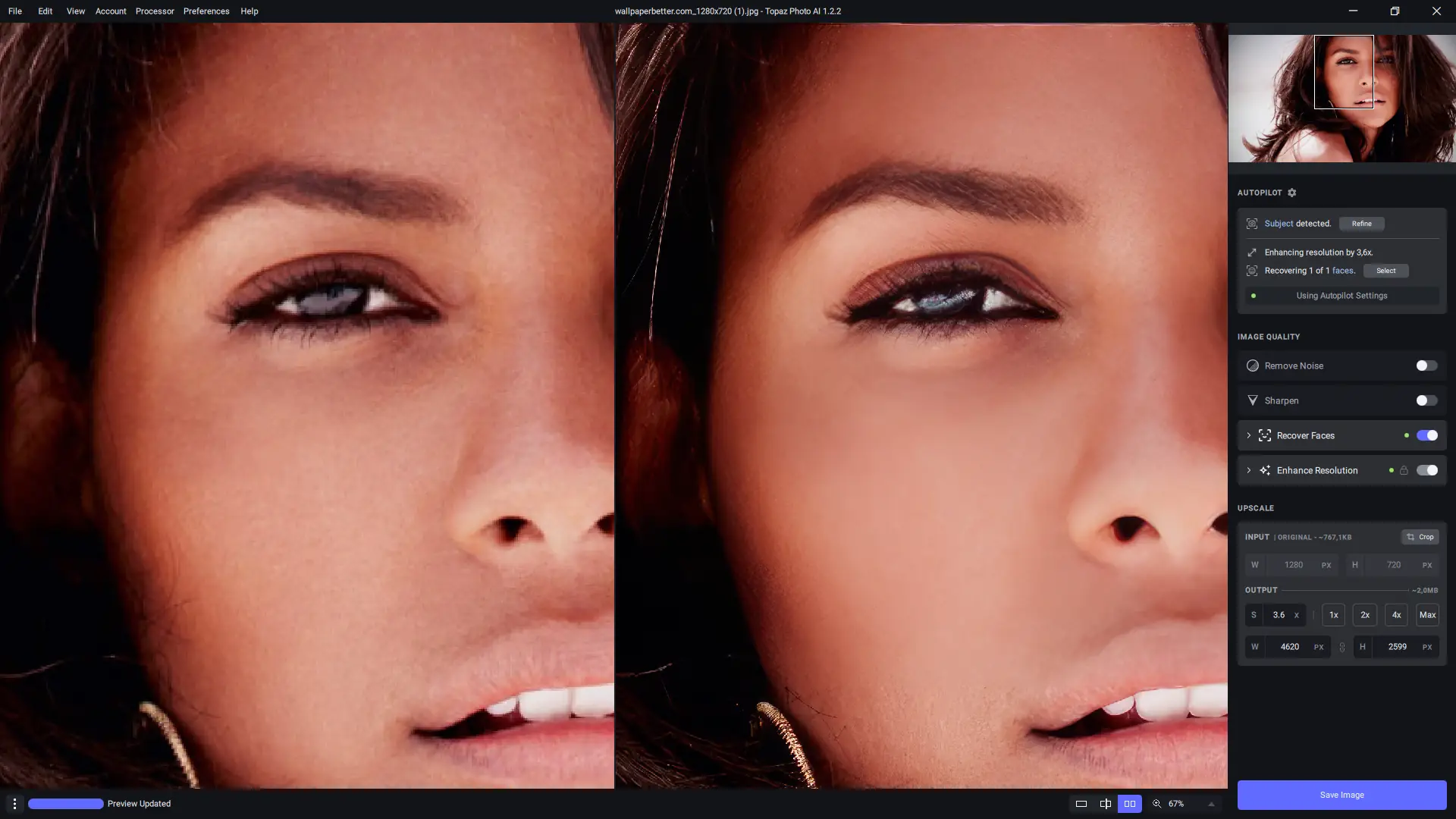 Работа с приложением