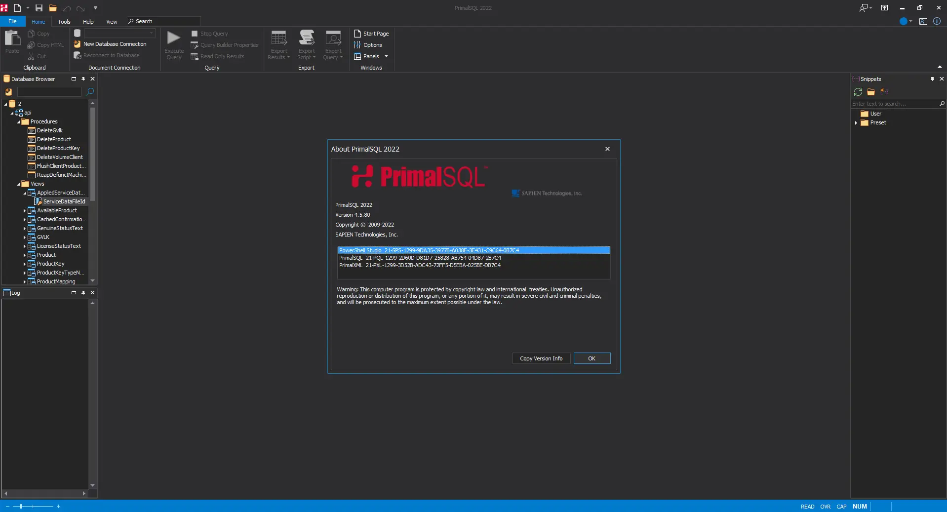 Работа с приложением