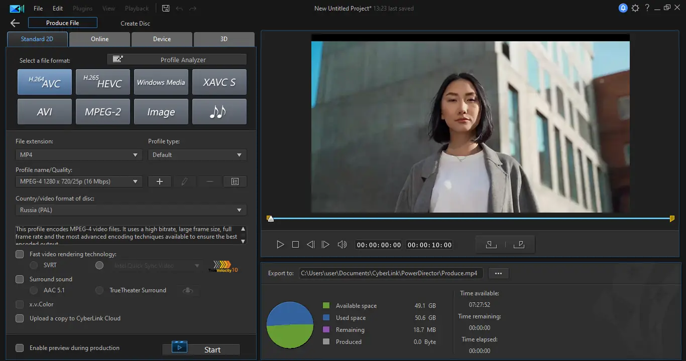Работа с приложением