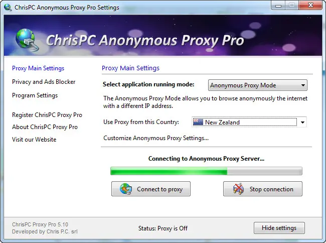 Работа с приложением