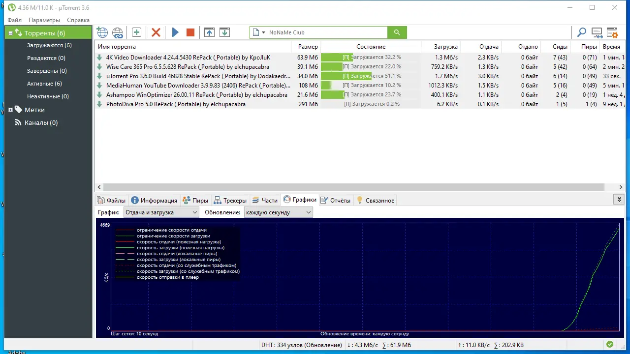 Работа с приложением