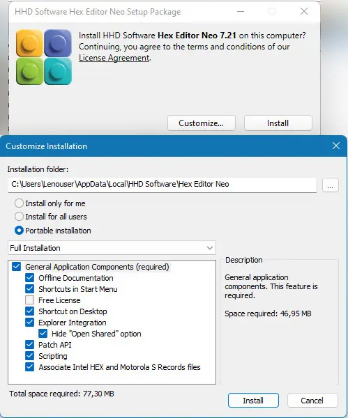 Работа с приложением