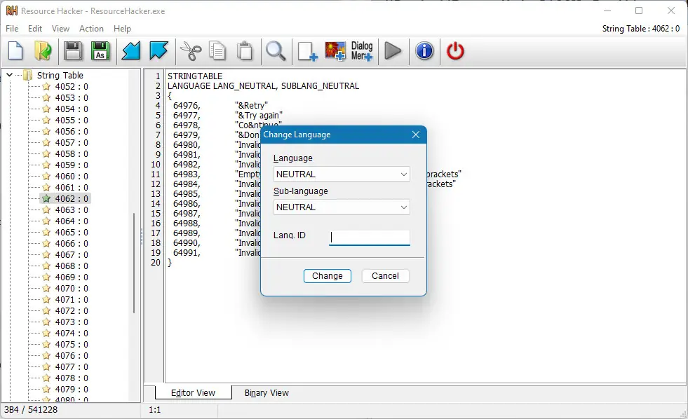Работа с приложением