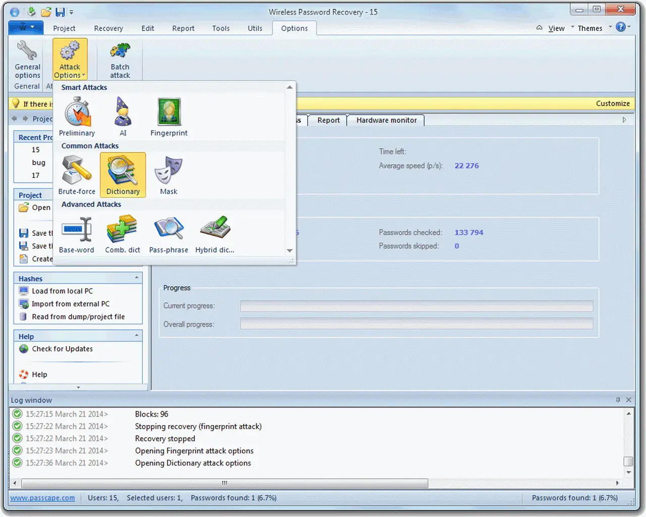 Работа с приложением