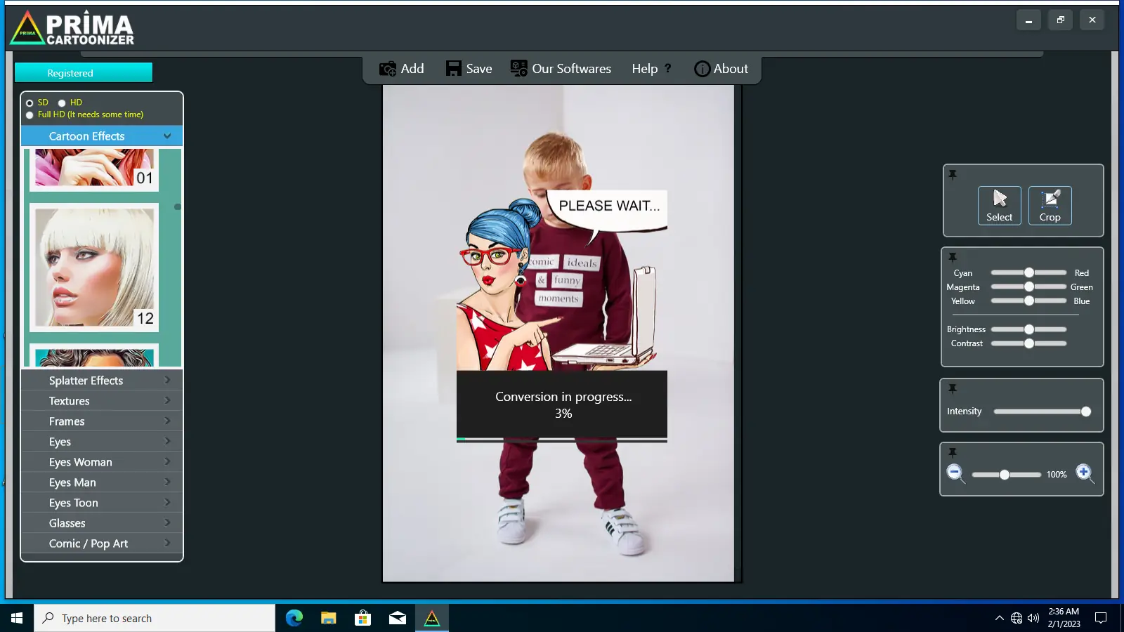 Работа с приложением