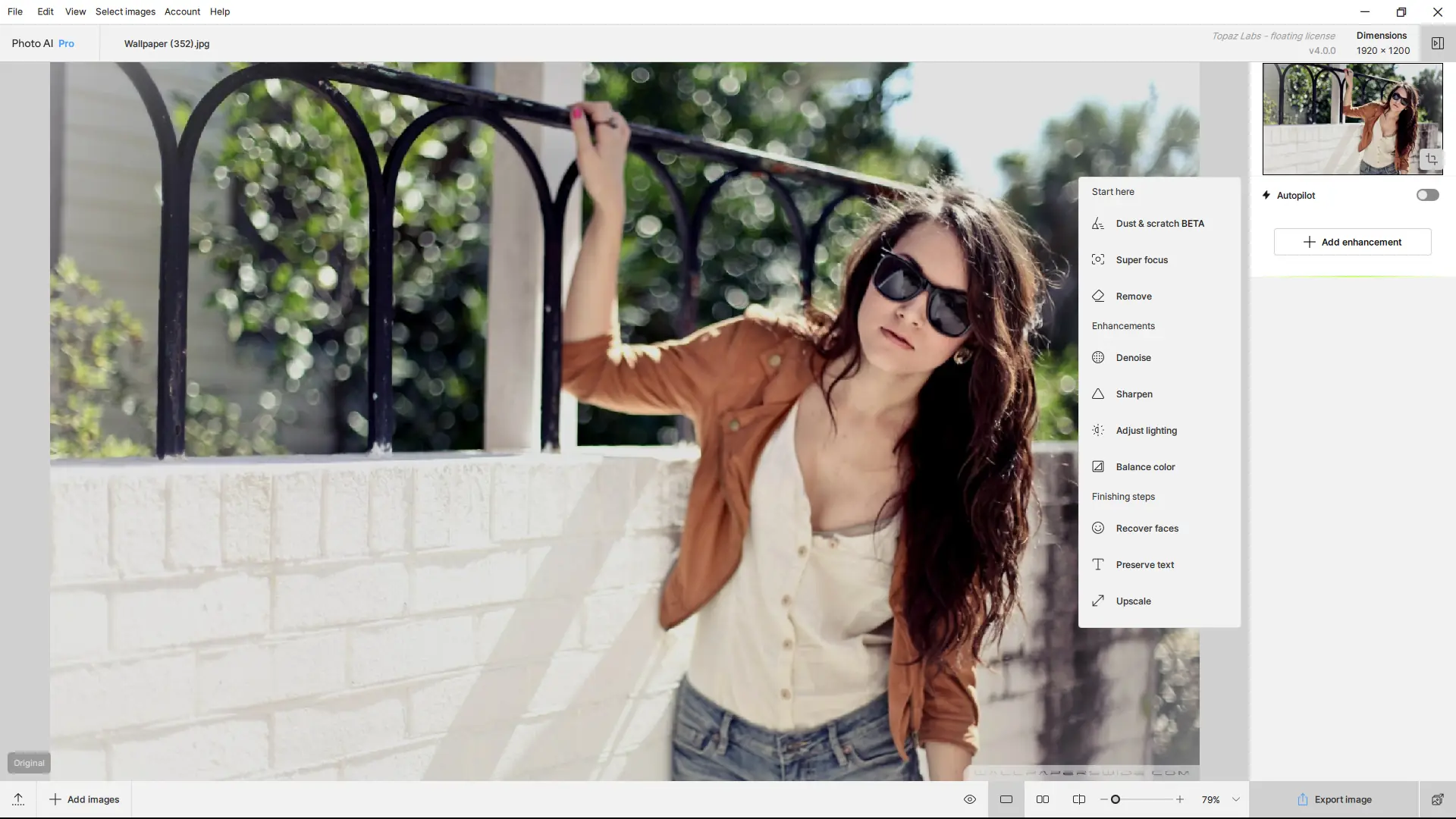 Работа с приложением